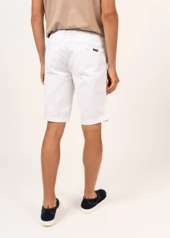 SAINT JAMES Pantalons & Shorts*Bermuda droit Doug Blanc