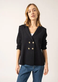 SAINT JAMES Vestes*Blazer en laine Charente Navy/champagne