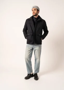 SAINT JAMES Cabans Et Manteaux*Blouson esprit worker St Samuel Navy