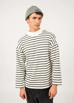 SAINT JAMES Bonnets & Chapeaux*Bonnet à revers Yvetot Vegetal/ecru