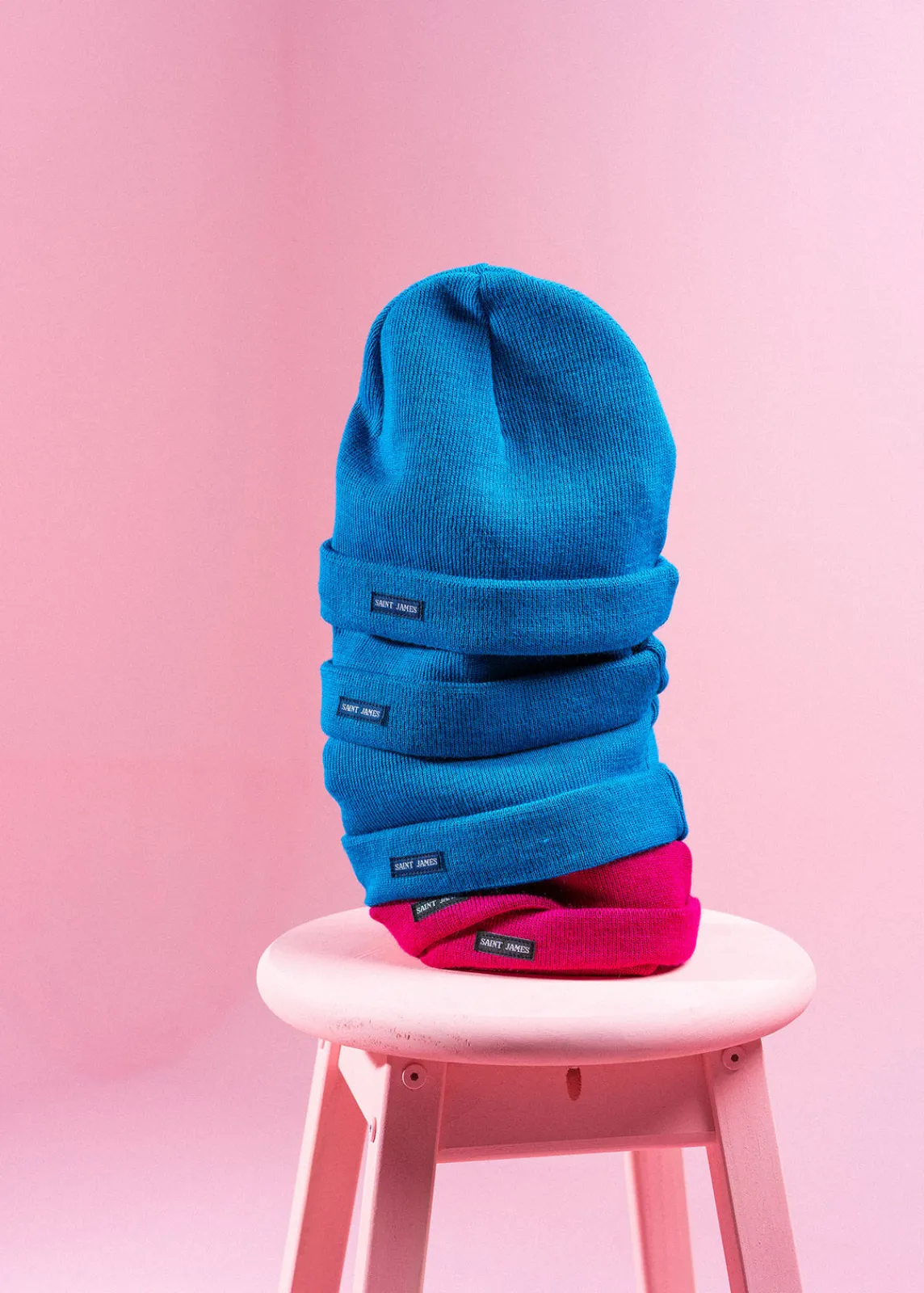 SAINT JAMES Bonnets & Chapeaux*Bonnet de quart uni Paon