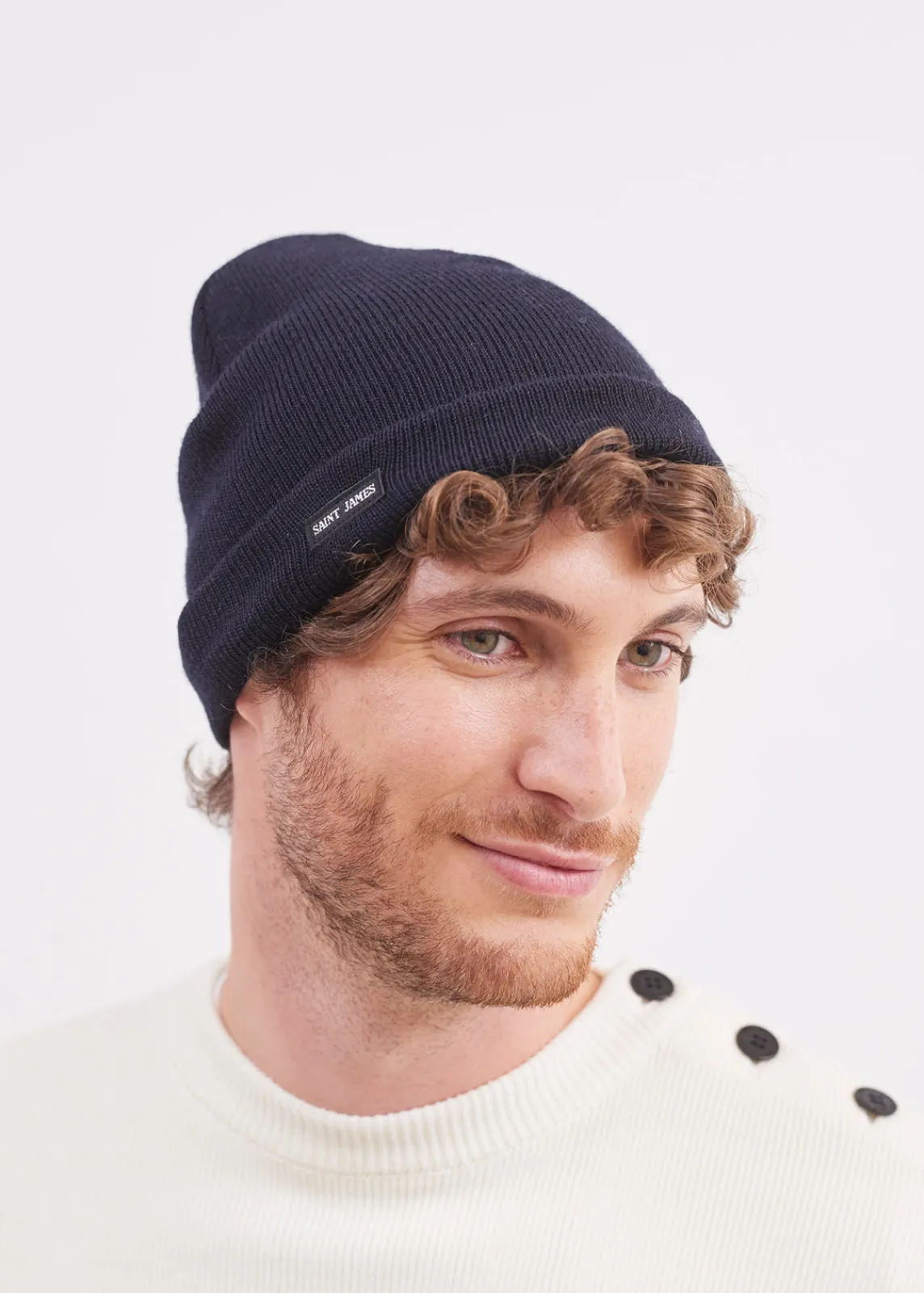 SAINT JAMES Bonnets & Chapeaux*Bonnet de quart uni Navy