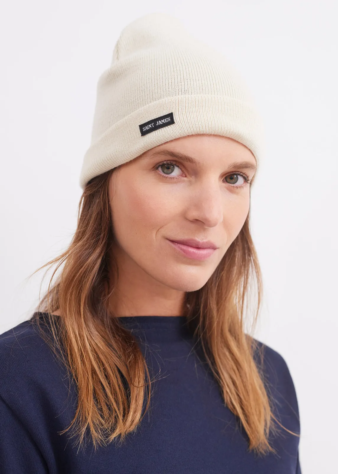 SAINT JAMES Bonnets & Chapeaux*Bonnet de quart uni Ecru