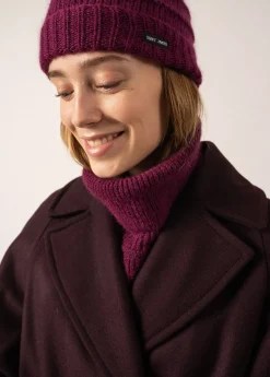 SAINT JAMES Bonnets & Chapeaux*Bonnet en mohair Valais Prune