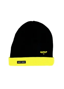 SAINT JAMES Accessoires*Bonnet enfant uni Navy/jaunefluo