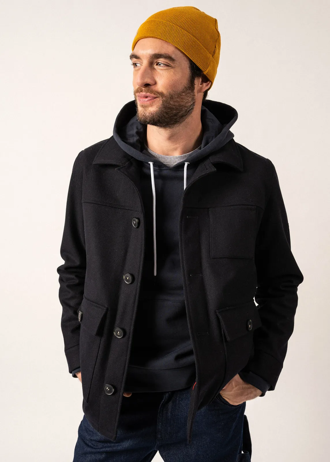 SAINT JAMES Bonnets & Chapeaux*Bonnet marin uni Cartier Ambre