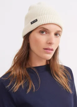 SAINT JAMES Bonnets & Chapeaux*Bonnet uni Perle Ecru