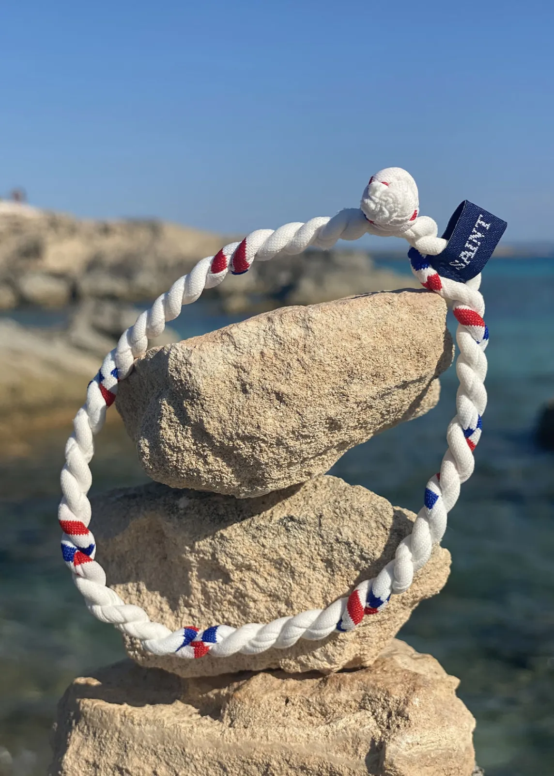 SAINT JAMES Draps De Plage*Bracelet tricolore "ECOLO" Neige/gitane/tulipe