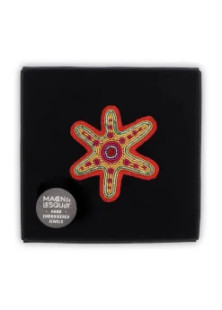 SAINT JAMES Broches*Broche brodée Etoile de mer Multico