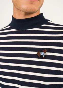 SAINT JAMES Broches*Broche brodée Loup de mer Argent