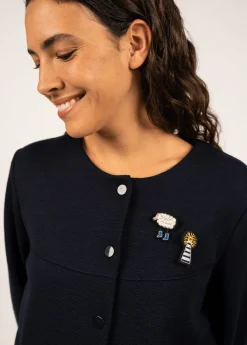 SAINT JAMES Broches*Broche brodée Mouton en bottes Argent