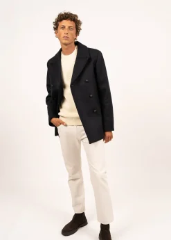 SAINT JAMES Cabans Et Manteaux*Caban authentique Galion Navy