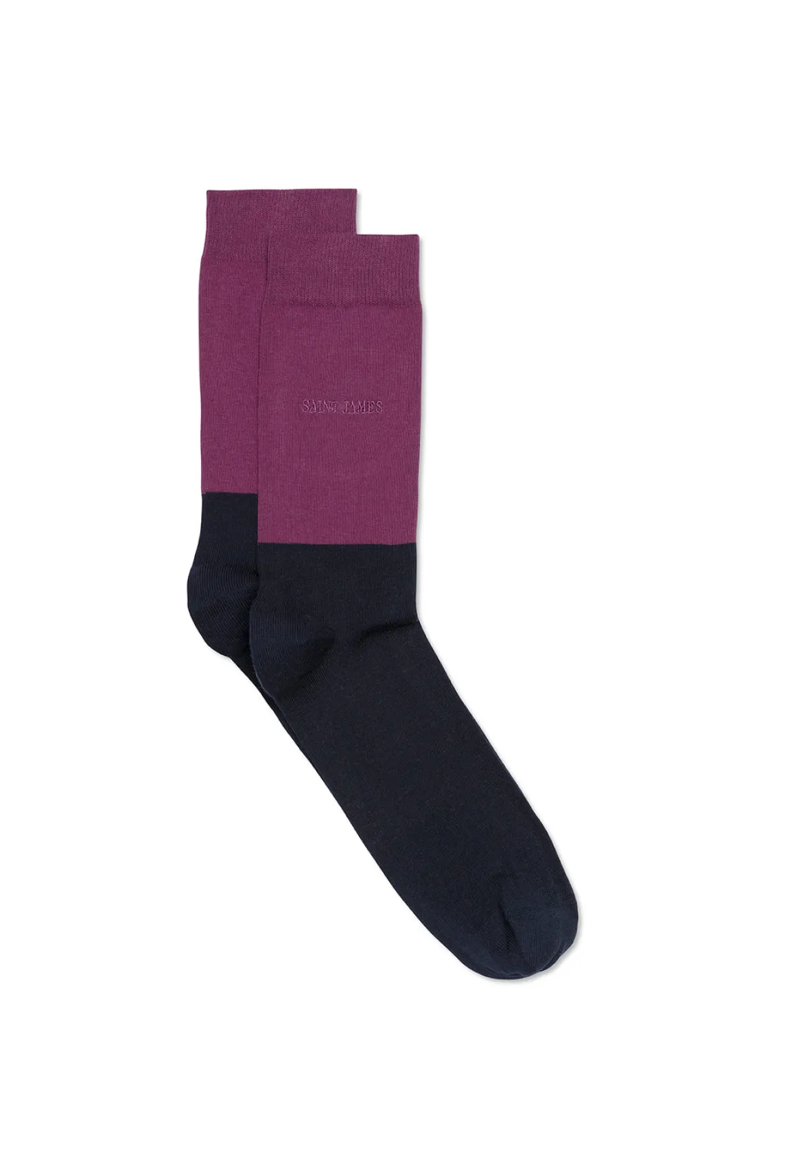 SAINT JAMES Chaussures Et Chaussettes*Chaussettes bicolores Marine/prune
