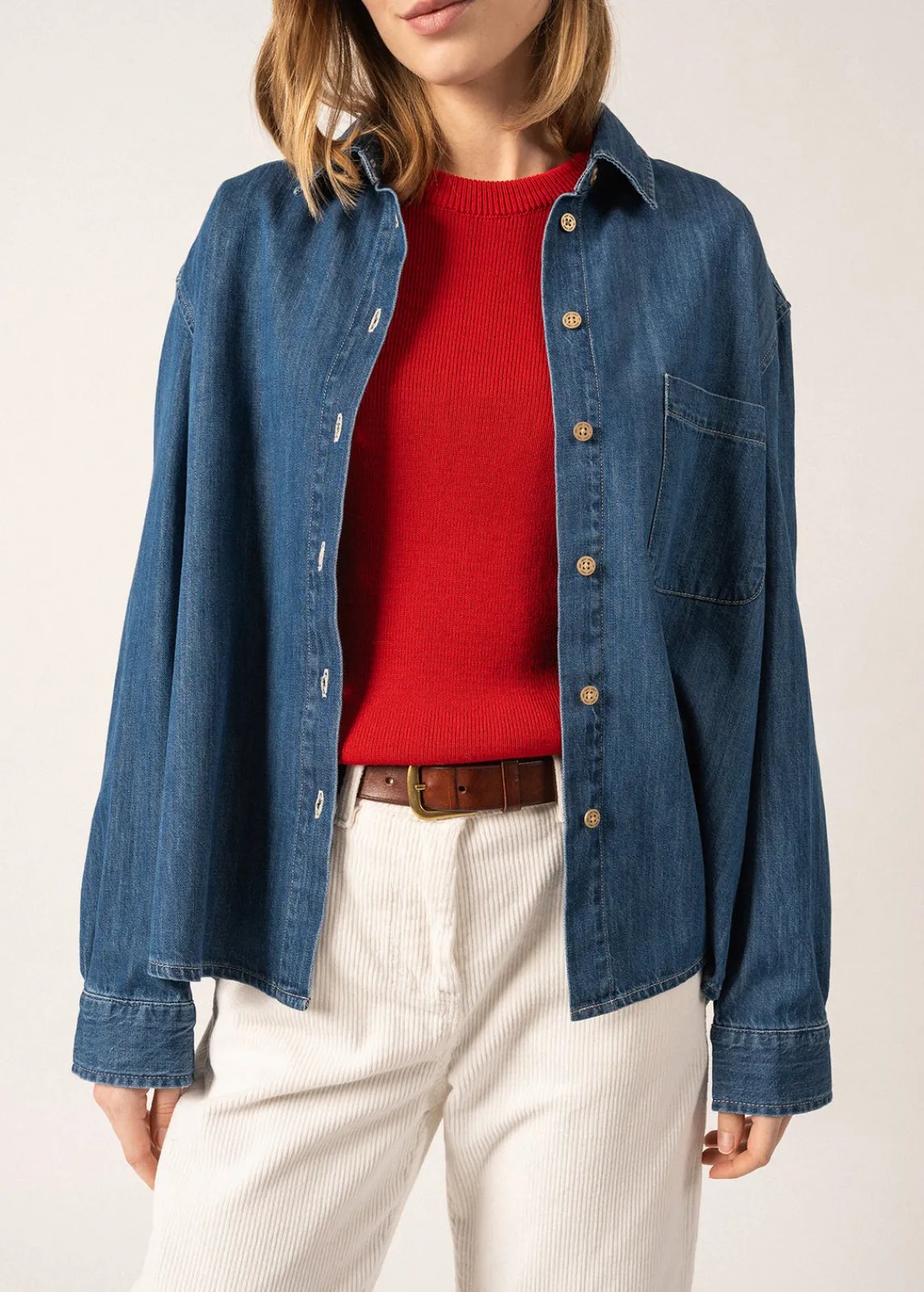 SAINT JAMES Chemises & Blouses*Chemise en jean Téa Cooperjean