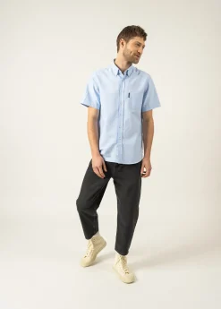 SAINT JAMES Chemises*Chemise manches courtes Amboise Ciel