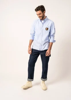 SAINT JAMES Chemises*Chemise rayée Finlay Ciel/blanc