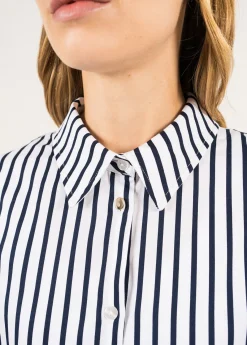 SAINT JAMES Chemises & Blouses*Chemise rayée Lalie Blanc/marine