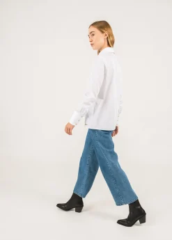 SAINT JAMES Chemises & Blouses*Chemisier à col claudine Plume Blanc