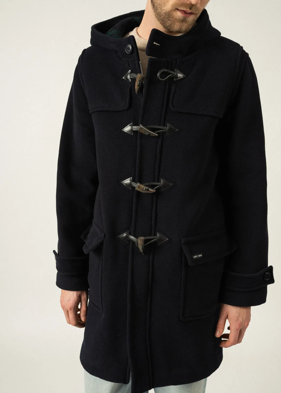 SAINT JAMES Cabans Et Manteaux*Duffle-coat Antarctique Navy