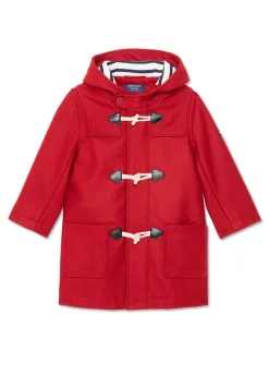 SAINT JAMES Cabans & Manteaux*Duffle-coat enfant St Malo Rouge