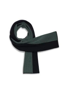 SAINT JAMES Echarpes & Foulards*Echarpe en laine bicolore Canoe Navy/vegetal