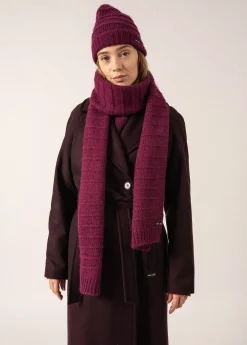 SAINT JAMES Echarpes & Foulards*Echarpe en mohair Grisons Prune