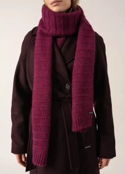 SAINT JAMES Echarpes & Foulards*Echarpe en mohair Grisons Prune