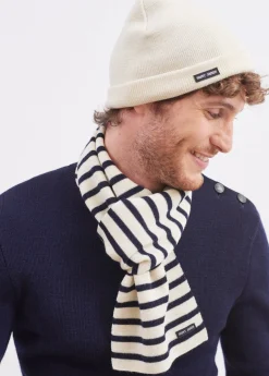 SAINT JAMES Echarpes & Foulards*Echarpe rayée Scarf Ecru/marine