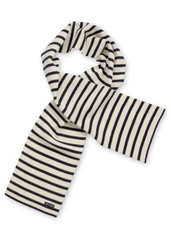 SAINT JAMES Echarpes & Foulards*Echarpe rayée Scarf Ecru/marine