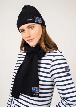 SAINT JAMES Echarpes & Foulards*Echarpe unie en laine mélangée Navy