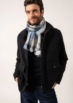 SAINT JAMES Echarpes & Foulards*Foulard en coton et laine Oxygene/ecume