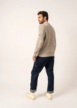 SAINT JAMES Pulls & Gilets*Gilet en laine et coton Koniz Naturel