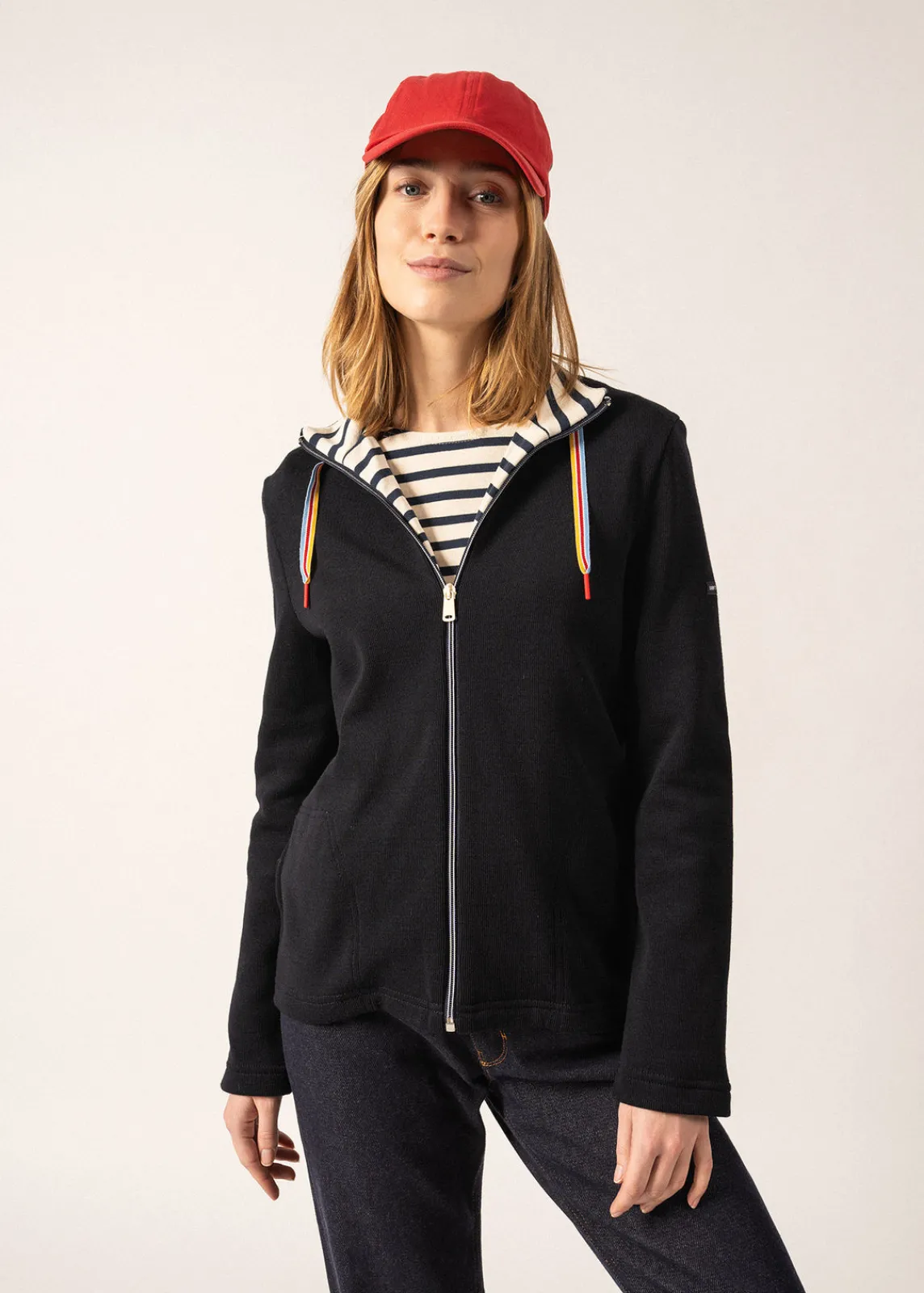 SAINT JAMES Pulls & Gilets*Gilet zippé Voiron Navy