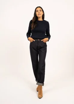 SAINT JAMES Pantalons & Shorts*Jean droit Apolline Mérinos Marine