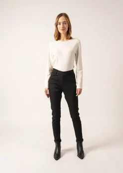 SAINT JAMES Pantalons & Shorts*Jegging en coton Olivia Noir