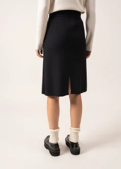 SAINT JAMES Robes & Jupes*Jupe droite en laine Artigues Navy