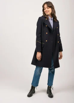 SAINT JAMES Cabans & Manteaux*Manteau inspiration officier Ste Louane Navy