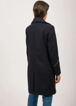 SAINT JAMES Cabans & Manteaux*Manteau inspiration officier Ste Louane Navy