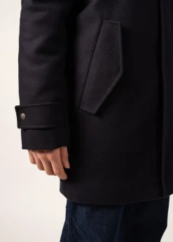 SAINT JAMES Cabans Et Manteaux*Manteau long en laine St Sydney Navy