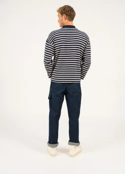 SAINT JAMES Marinières*Marinière à col montant Seine Navy/ecru