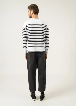 SAINT JAMES Marinières*Marinière authentique Naval Neige/noir