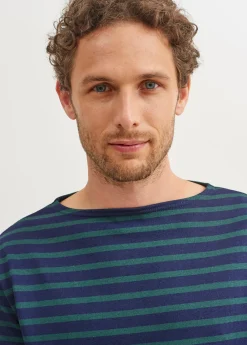 SAINT JAMES Marinières*Marinière col bateau Guildo Navy/pin