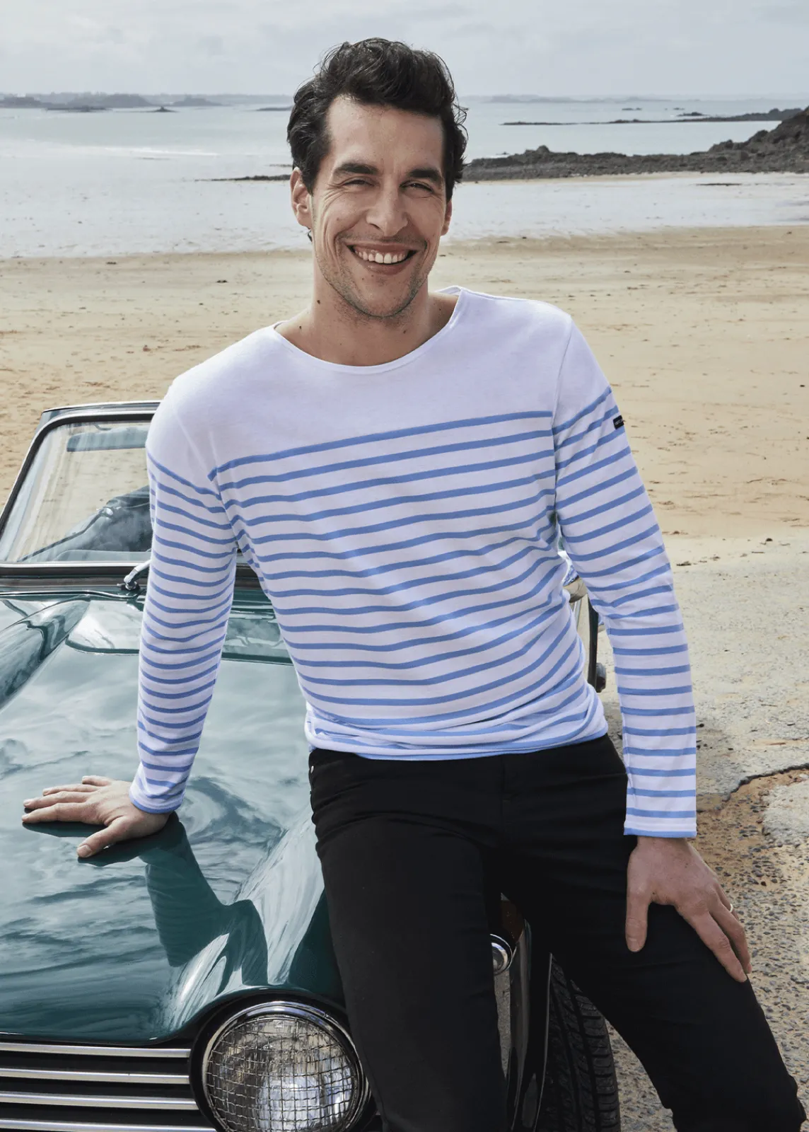 SAINT JAMES Marinières*Marinière en coton Le Phare Neige/oxygene