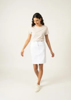 SAINT JAMES Marinières*Marinière manches courtes Etrille Naturel/neige