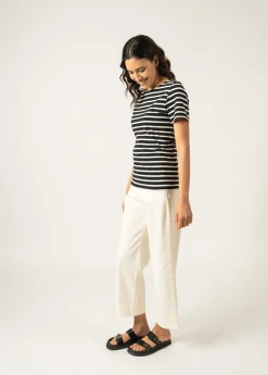 SAINT JAMES Marinières*Marinière manches courtes Etrille Noir/ecru