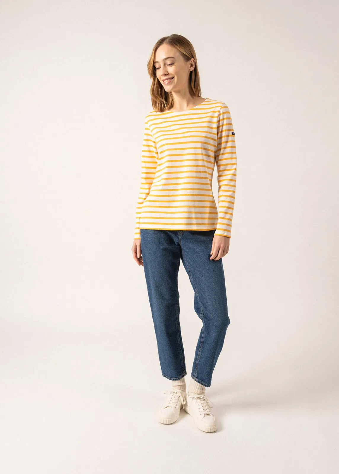 SAINT JAMES Marinières*Marinière Minquidame Ecume/ambre