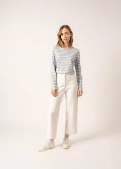 SAINT JAMES Marinières*Marinière Minquidame à paillettes Ciel/ecru