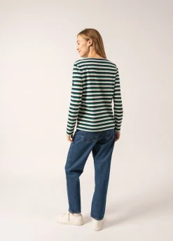 SAINT JAMES Marinières*Marinière Minquidame tricolore Marine/ecume/vert