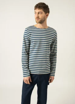 SAINT JAMES Marinières*Marinière mixte Meridien Jean/chanvre