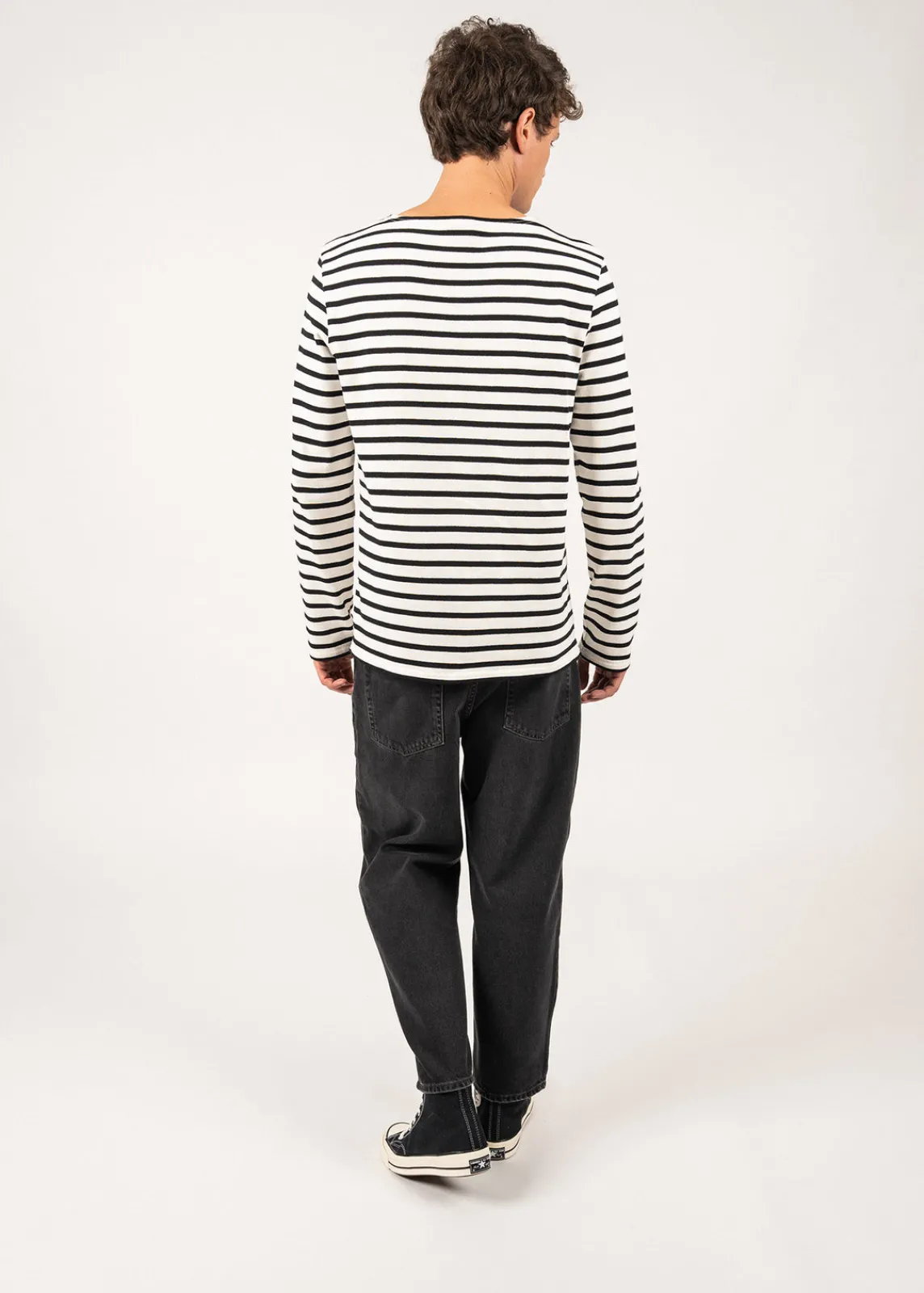 SAINT JAMES Marinières*Marinière mixte Meridien Ecume/noir